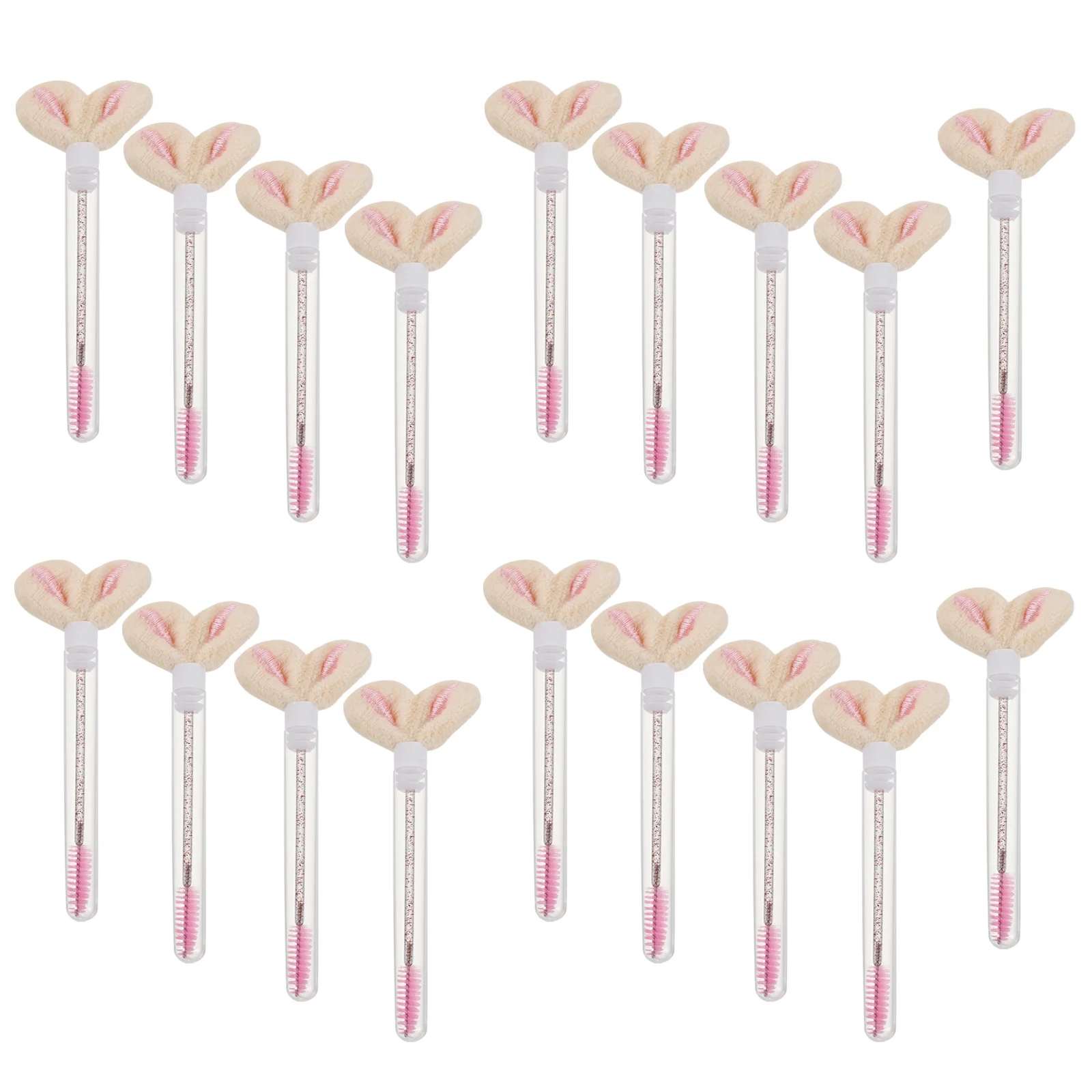 

20Pcs Disposable Crystal Eyelash Spoolie Brushes Tubes Lash Wands for Lash Extensions Eyebrow Grooming Makeup Applicator Tool