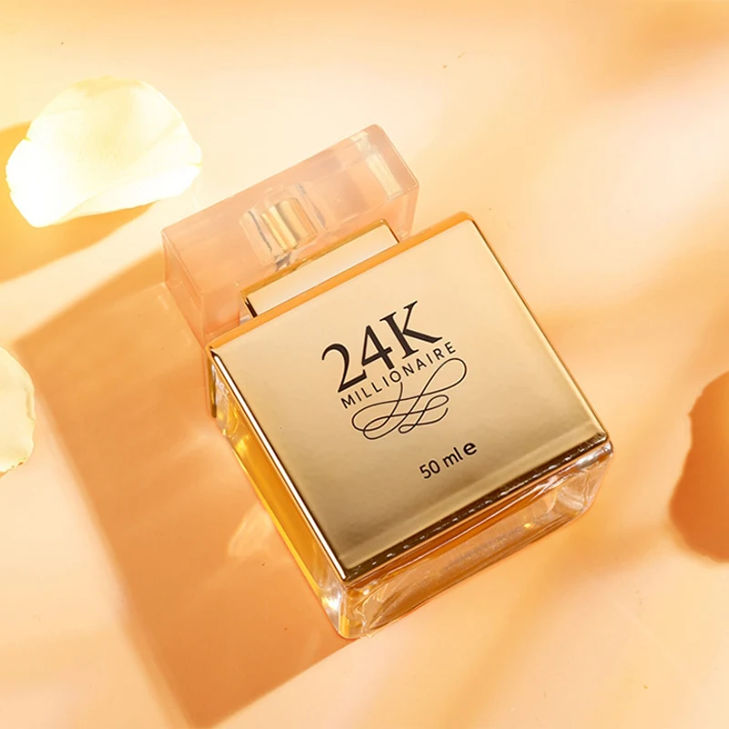 女性のための持続的な香水,花柄,美しい誘惑,フレッシュデオドラント,50ml, 24k