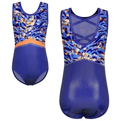 BAOHULU body per balletto senza maniche per ragazze strisce stampa ginnastica Outfit Performance Dancewear Ballerina pratica Wear