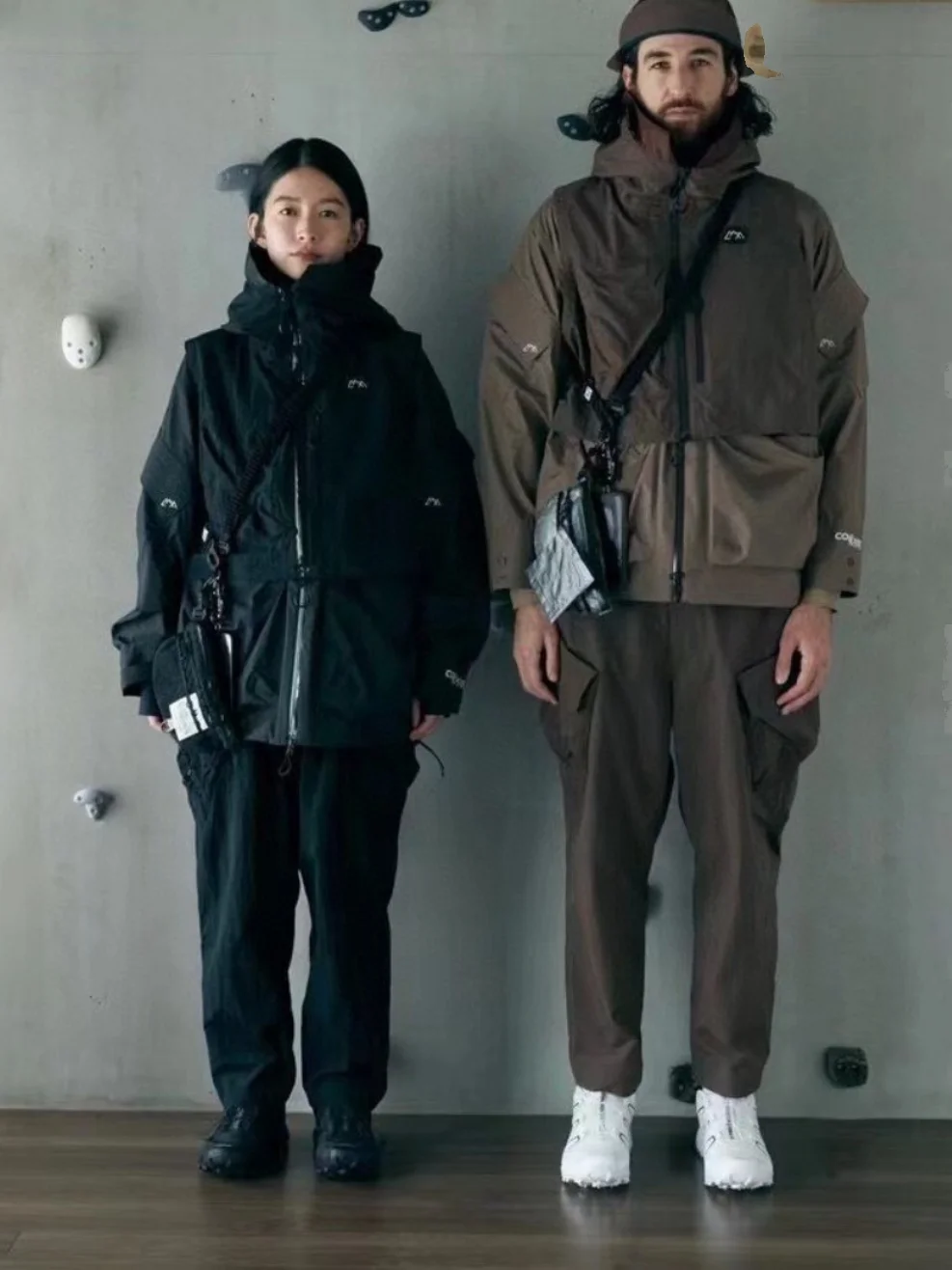 

Водонепроницаемые рабочие брюки для активного отдыха, свободного кроя, с множеством карманов, серия Mountain, длинные, молодежные, повседневные, из смесового хлопка и полиэстера