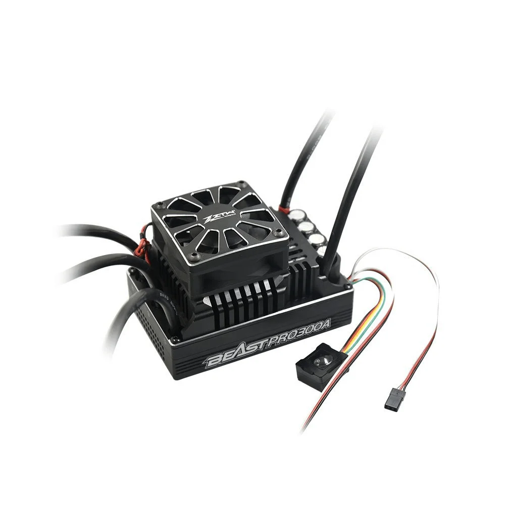 ZTW Beast Pro 300A مقاوم للماء بالكامل ESC 6-12S Lipo مدمج 8A BEC مع نظام تبريد مزدوج المروحة من الألومنيوم 1/5 عربات التي تجرها الدواب شاحنة Rc