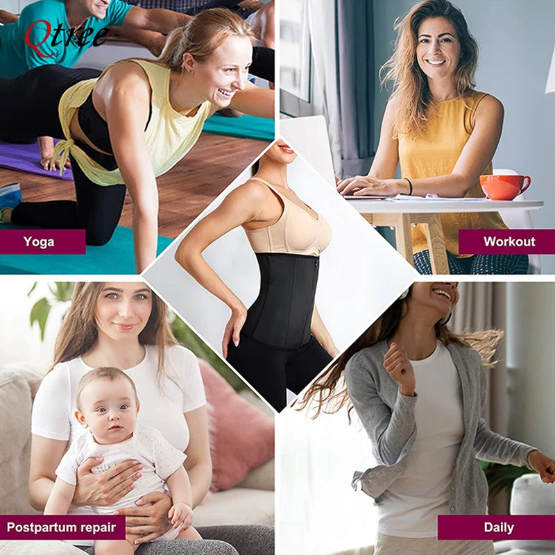 Qtree-Corset pour femme, serre-ventre, bustier TUNIControl, vêtement amincissant en néoprène, ceinture d'entraînement