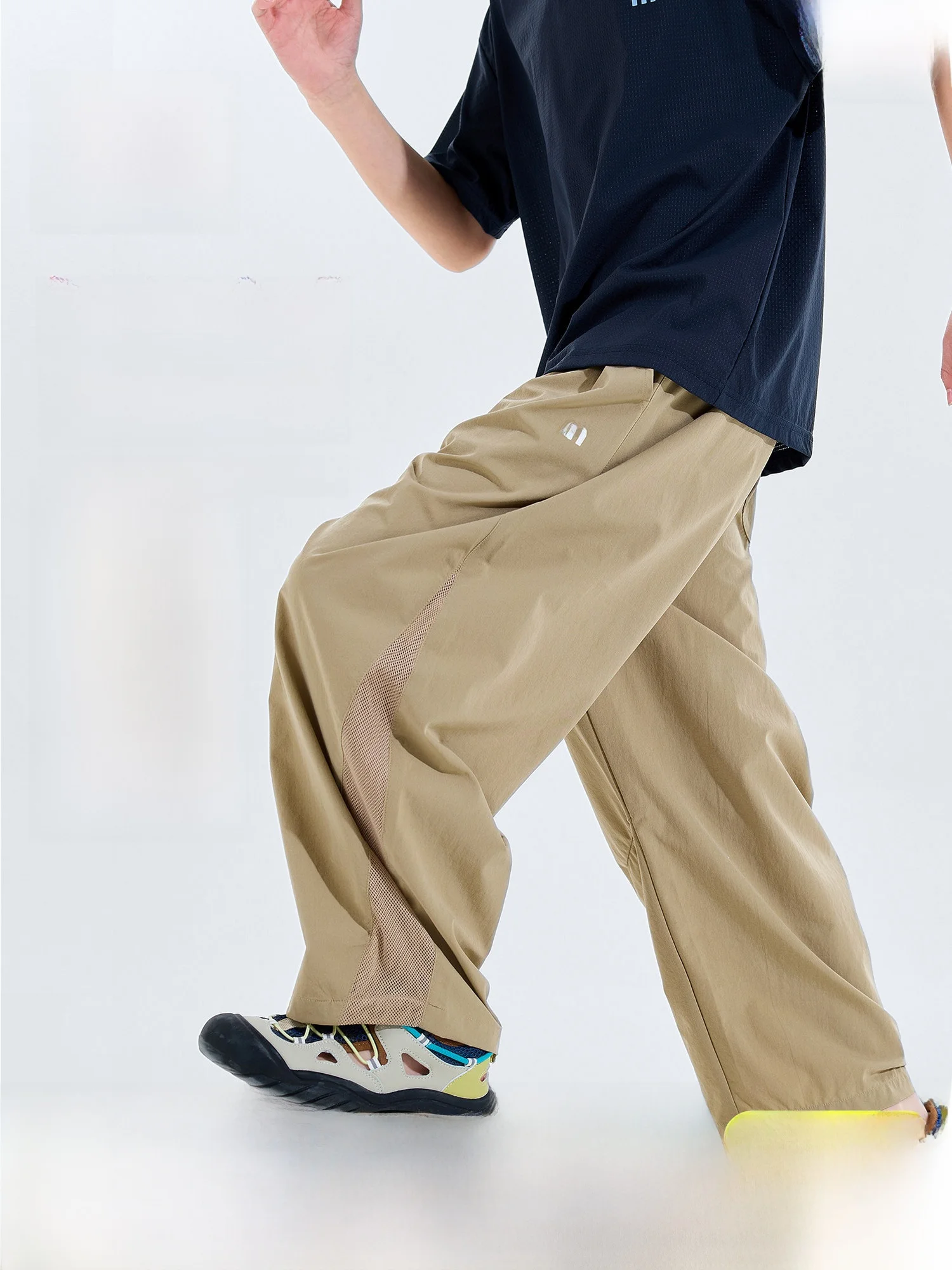 ブルームボーイズ夏涼感カジュアルパンツ長くて薄い思春期子供服ビッグキッズミッドウエスト弾性ウエストバンド