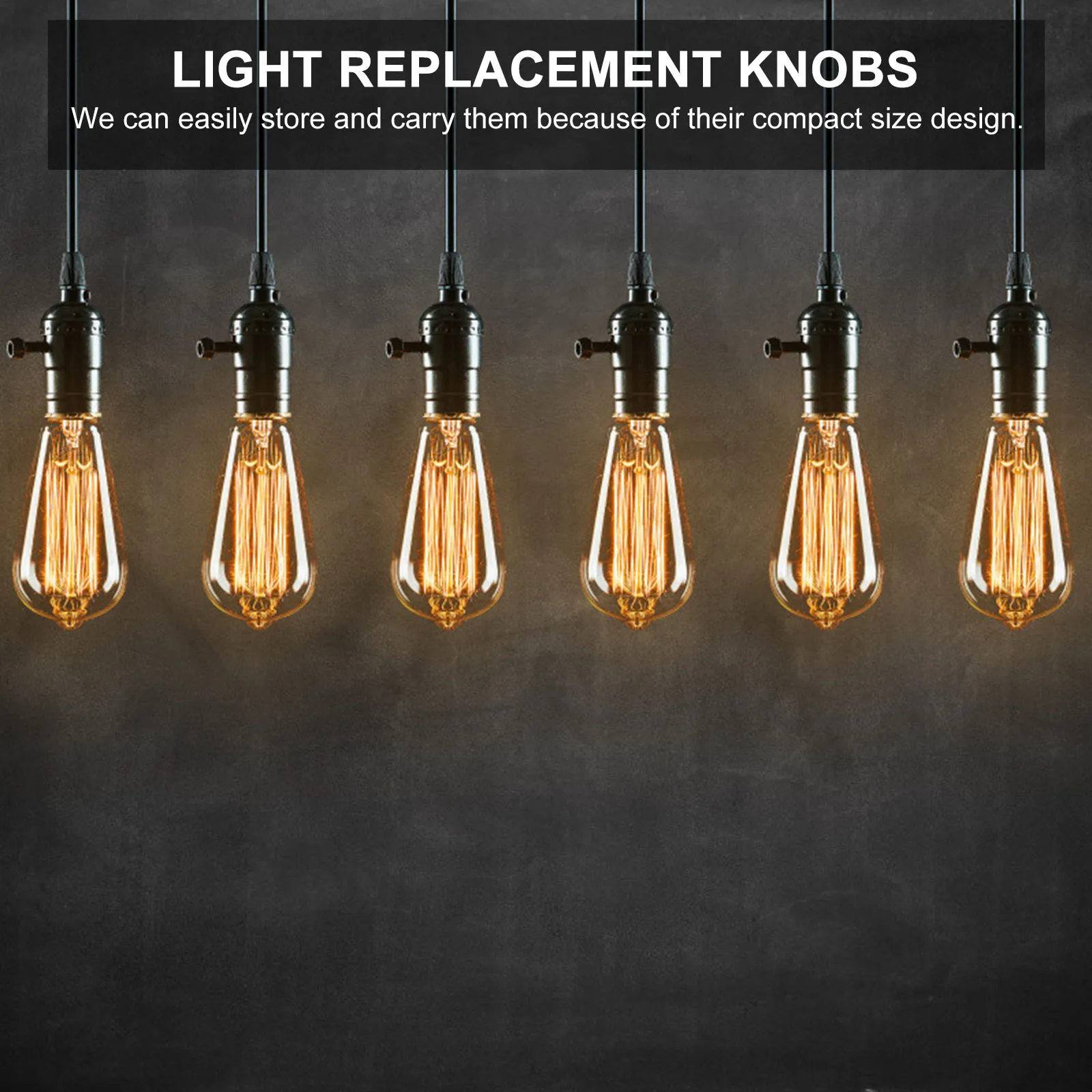 

20pcs Black Plastic Lamp Turn Replacement Socket Extension Knobs For Light Fixtures Ul On/Off Replacement Knobs Lighting