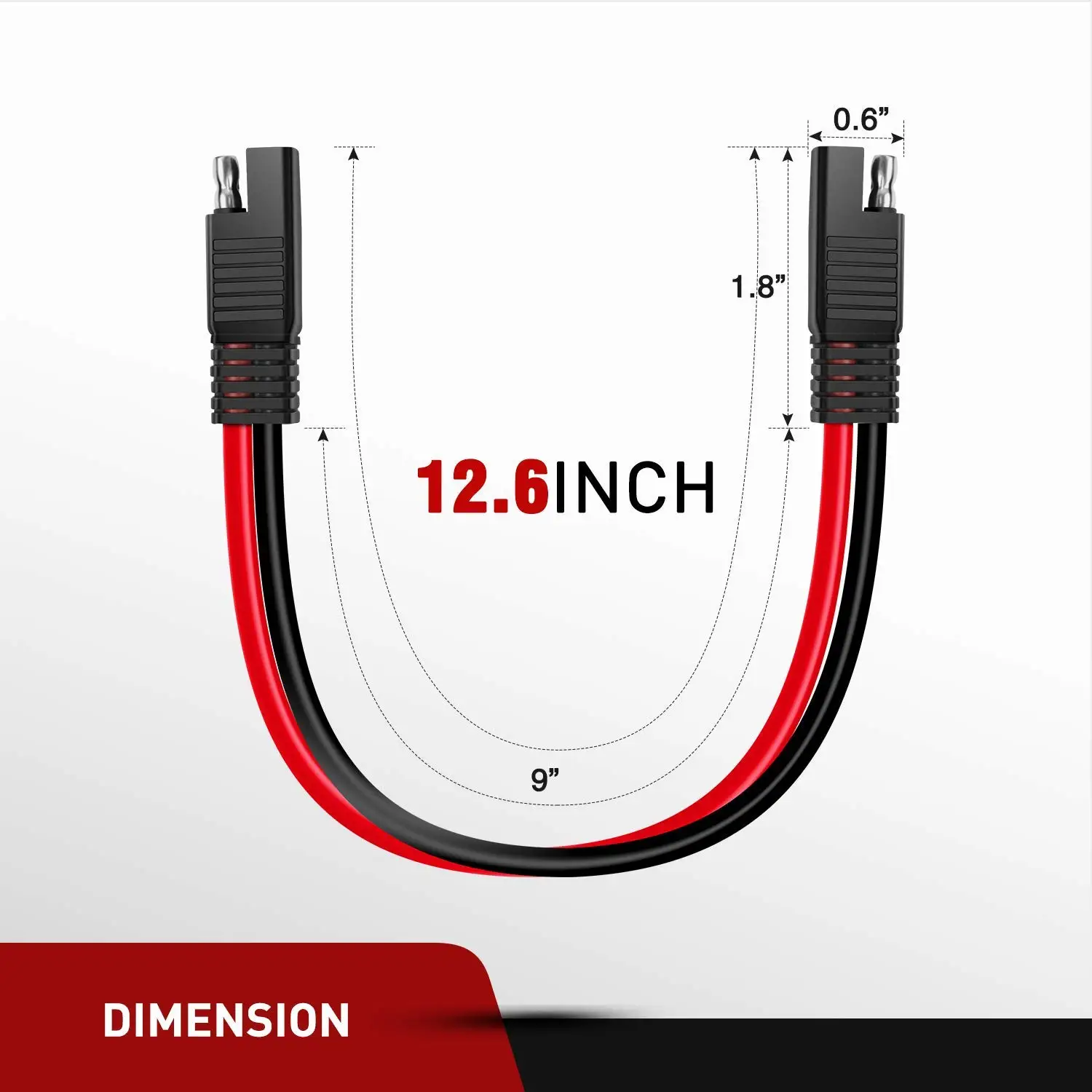 Nilight 10 Gauge 2 Pin Quick Disconnect Harness,Heavy Duty SAE Connector Bullet Lead Cable