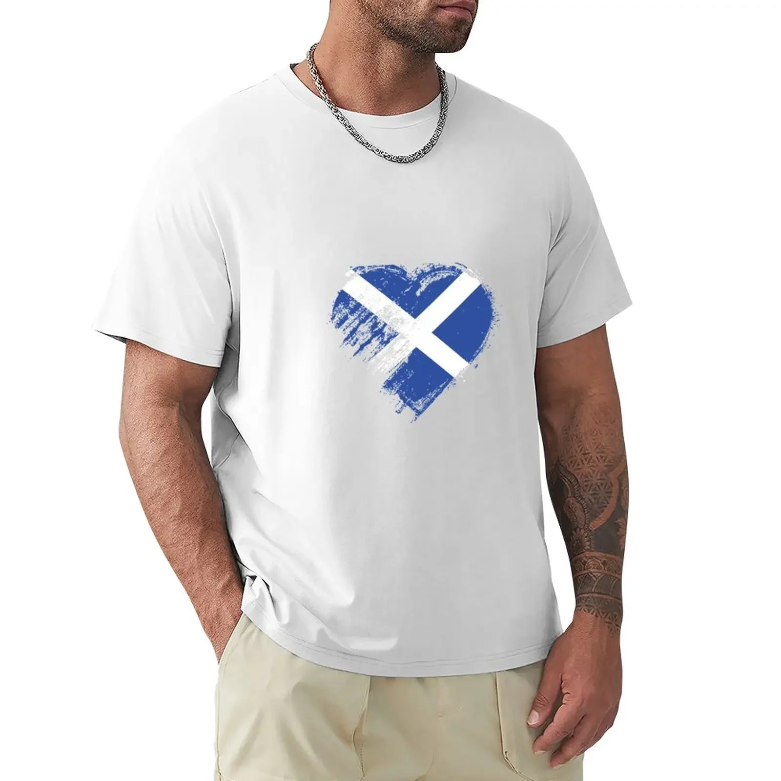 Grungy I Love Scotland [Saltire] Heart Flag T-Shirt tops sublime mens vintage t shirts