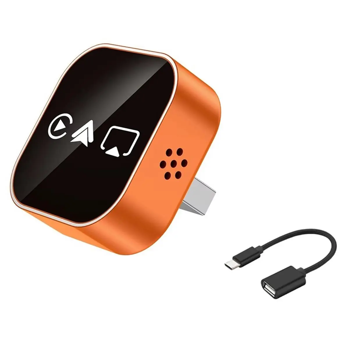 Y2422A~!#Upgrade 4in1 Carplay Adapter Android Auto/Airplay/Miracast/Mirror Link Smart AI Box USB Plug and Play Auto Connect B
