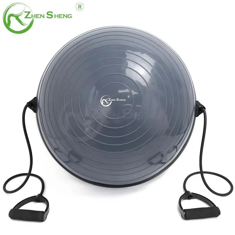 YTYIN Manufacturer Economic Skid Resistance Safe Non Slip Texture Point Customized Training Exercise PVC Half Balance Ball