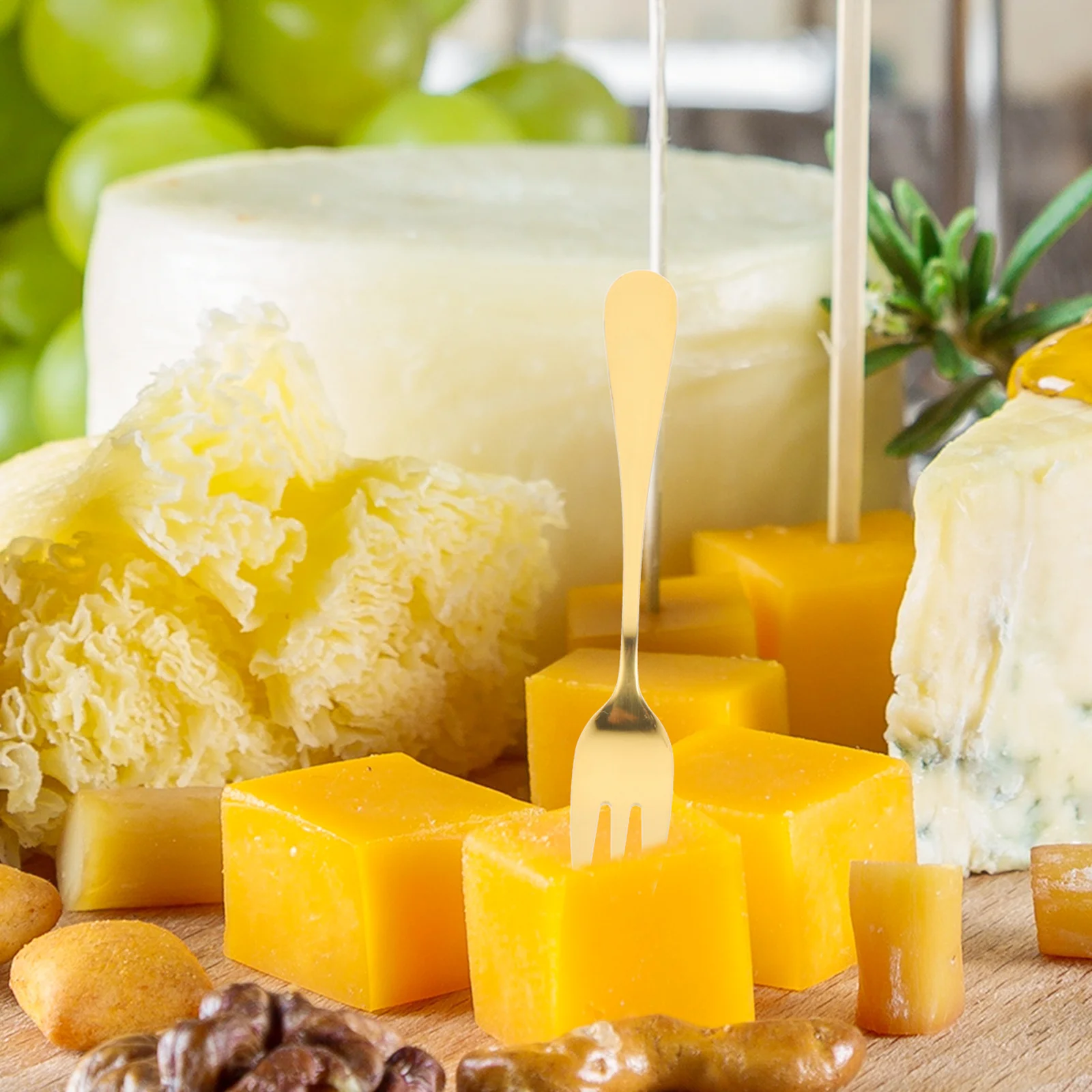 

1Set Cheese Serving Set Stainless Steel Cheese Cutter Spreader Fork Portable Kitchen Essentials for Entertaining