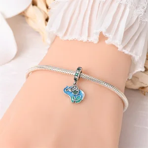 Original 925 Silver Charm For Women, Fit Pandora Bracelet, Colorful Talão, Jewel Gift, Hot Sale, New, 2024 8 Main Beat Sales - №4