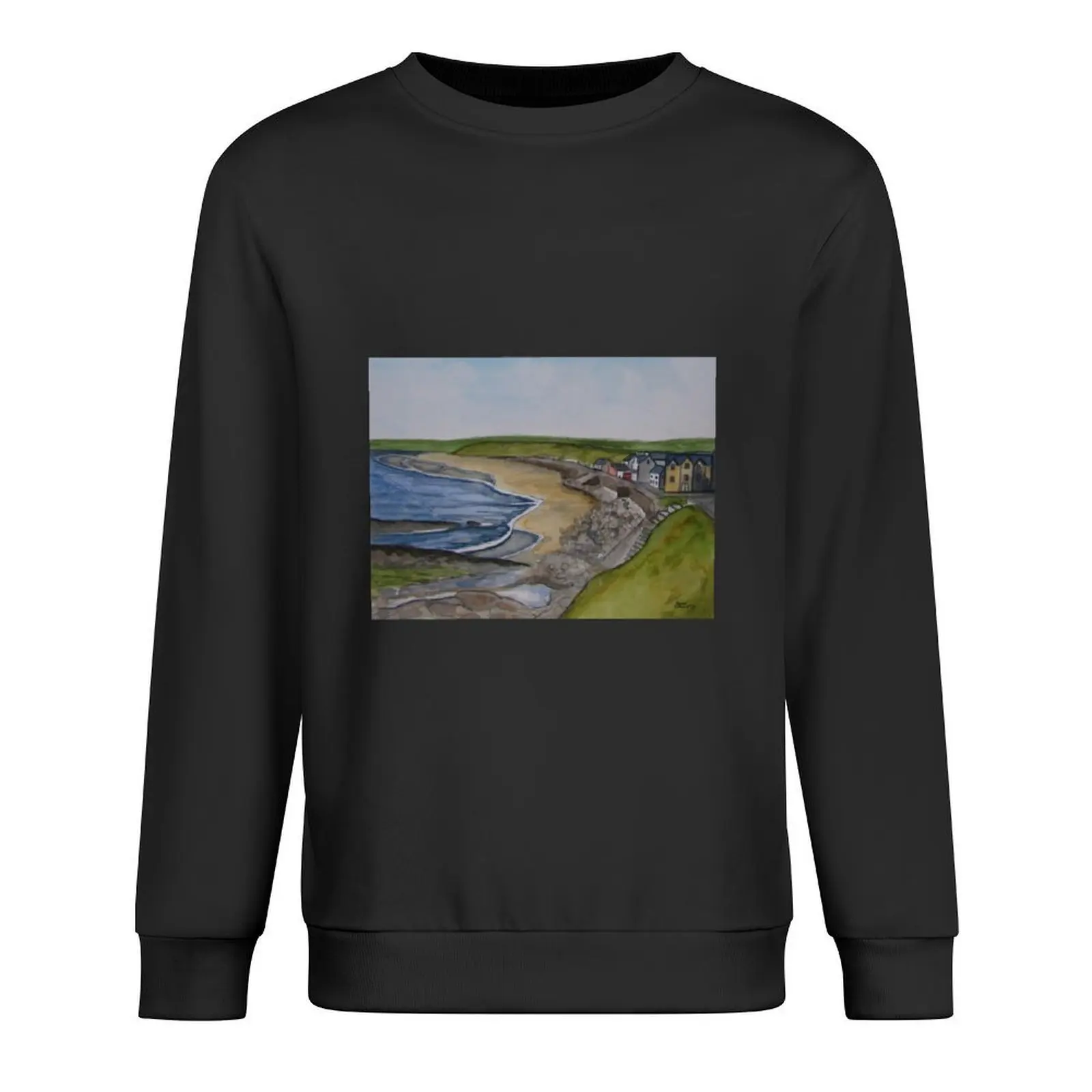 

Lahinch, Co. Clare, Ireland. Watercolor on 29.7x42cm paper. Pullover clothes for men korean autumn clothes sweatshirts