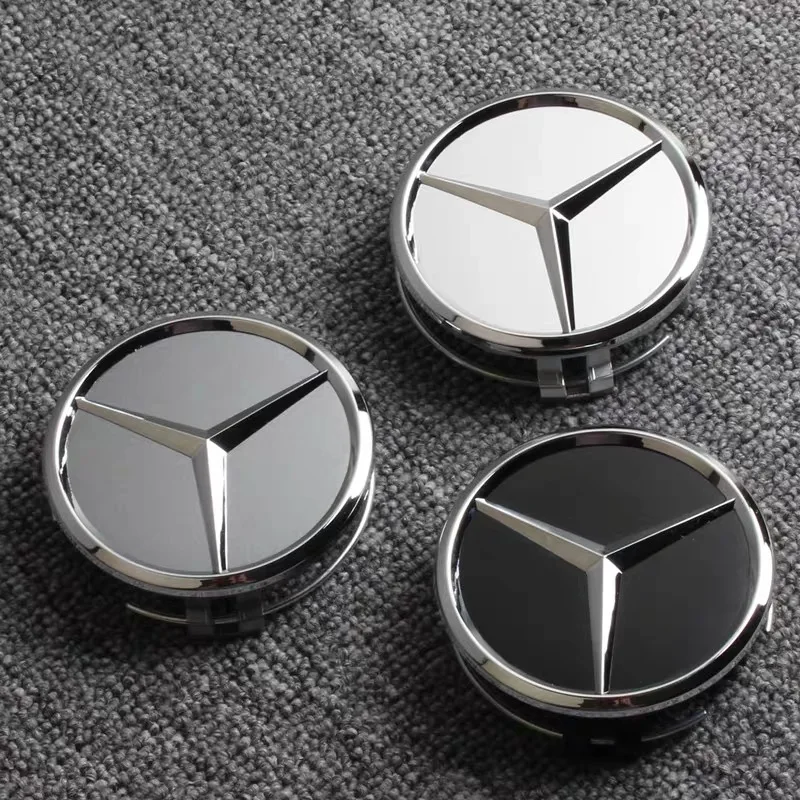 4pcs 75mm Car Wheel Center Caps Rims Hub Caps For Mercedes Benz W204 205 A B C E S CLA CLK ML GLK GLA GLB GLC CLAS Accessories