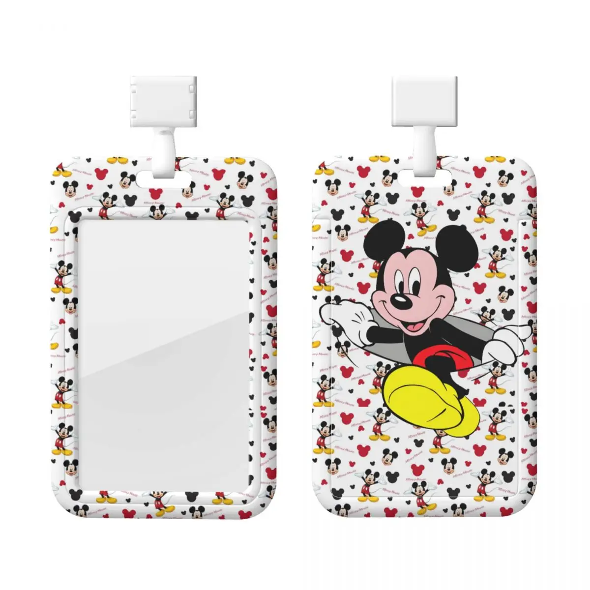 

Custom Mickey Mouse Collage Card Badge Holder For Subway Bus Bank Card Lanyard Credential Badge Holder for Offices