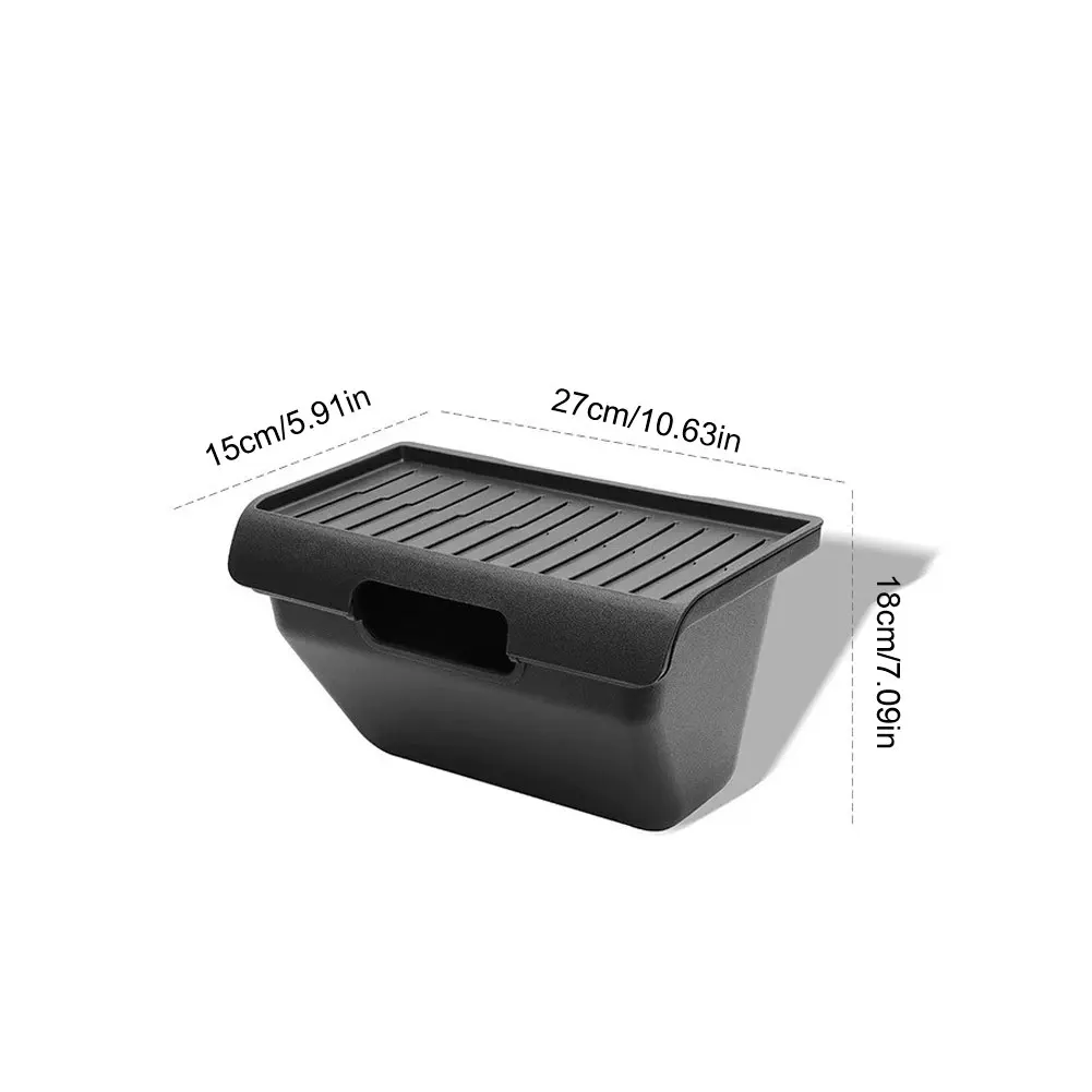 Rear Seat Storage Box For Model Y Juniper 2025+ Organizer Center Console Bins Backseat Trash Can Garbage Bag Under Seat Trash