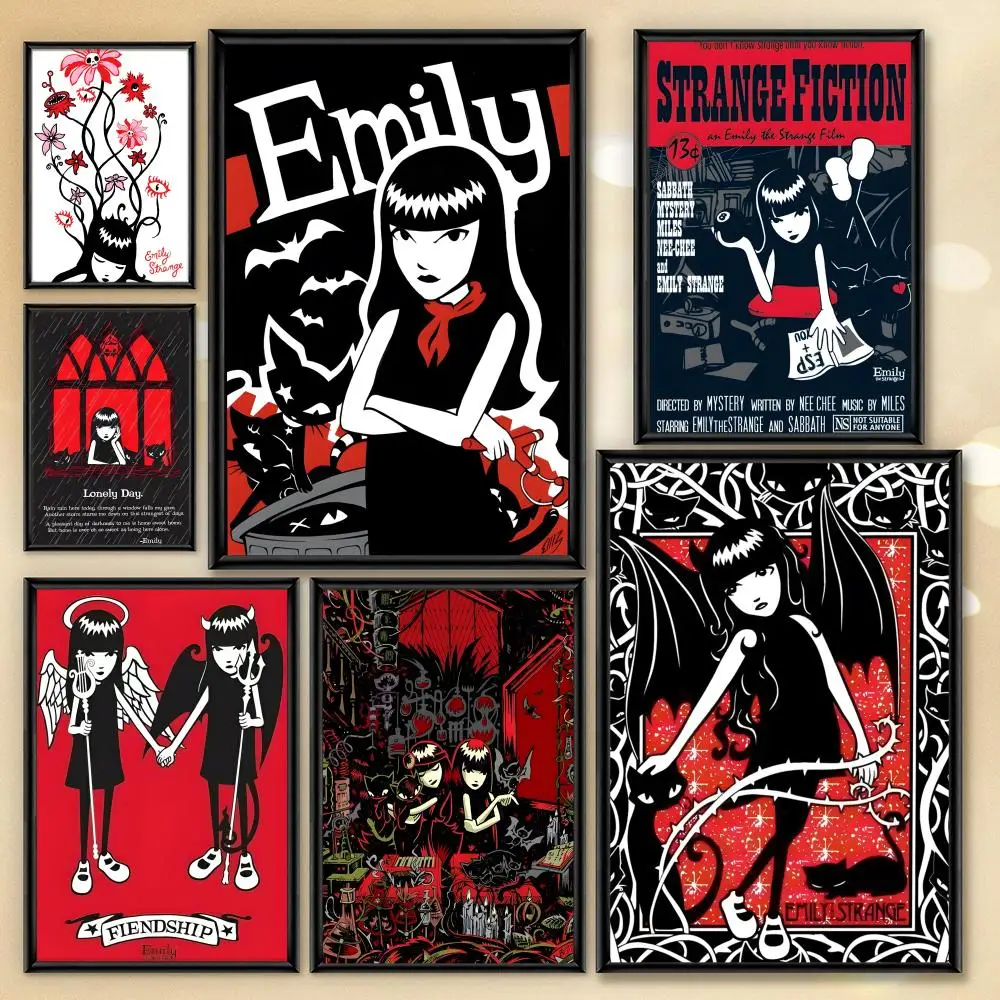 Anime-Poster E-Emily HD Anime Strange The Hot Theme Singer/OST/Film – wasserdichte, selbstklebende Heimdekoration
