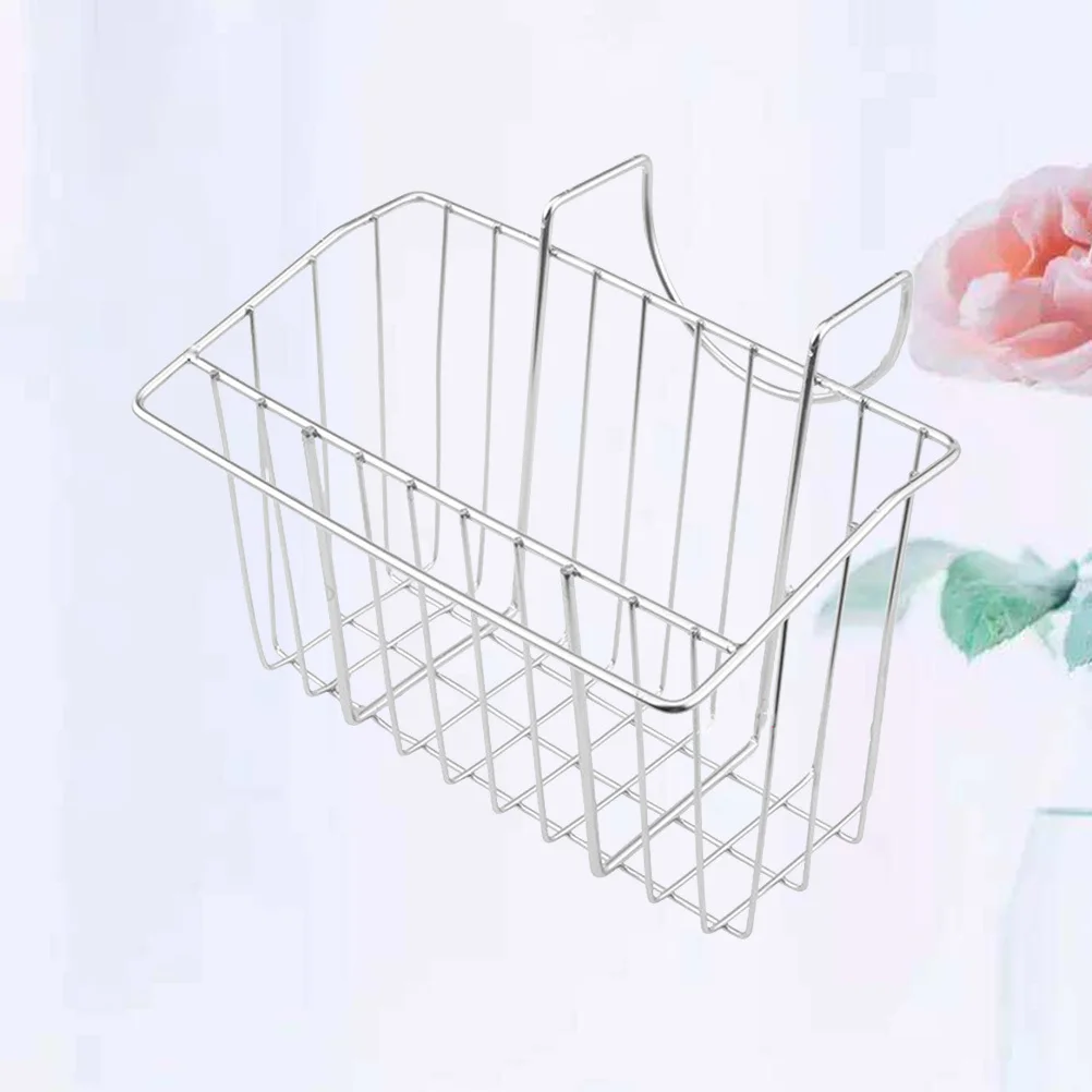 

Stainless Steel Sink Hanging Basket Kitchen Storage Organizer Drain Rack With Bar Space Saving Hollow Bottom Design For Utensils