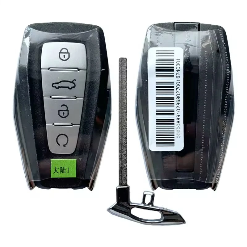Original For Geely Monjaro Geometry Smart Remote Key 4 Button 433MHz 4A Chip With Uncut Blade