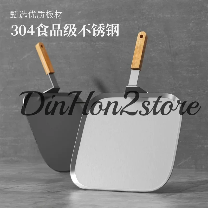 Frying Pan Stainless Steel Uncoated 304 Thickened Steak Square Steak Flat Bottom Frying Pan