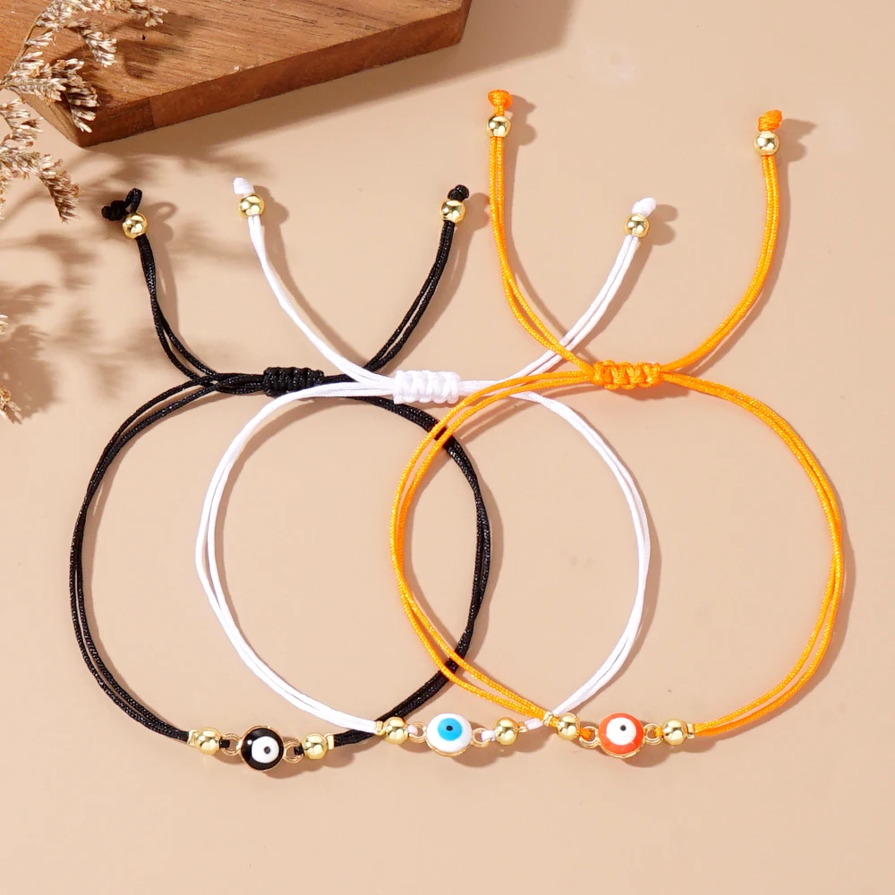 3pcs bohemian style alloy eye jewelry wire bracelet three-piece set summer leisure vacation fashion gift women's bracelet