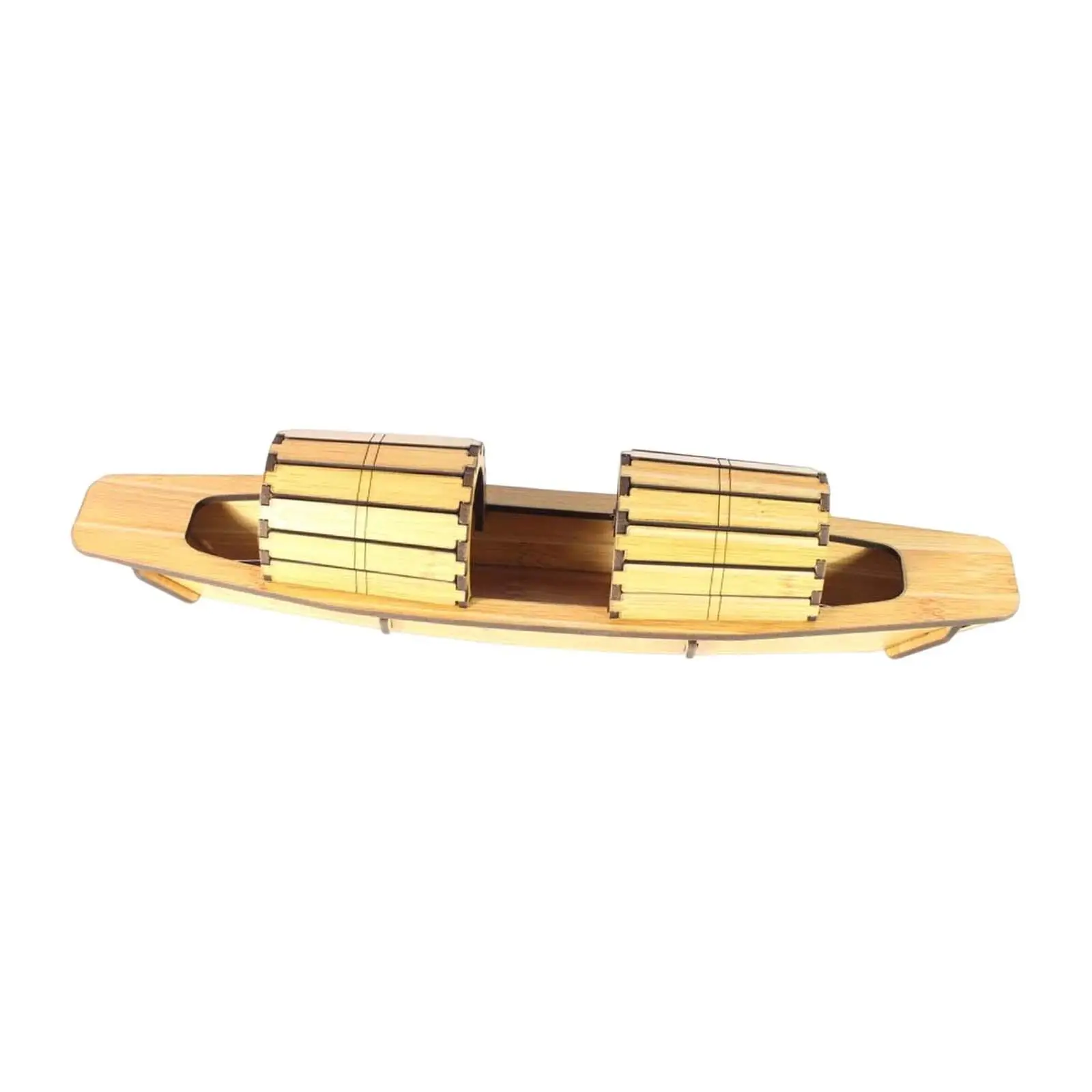Durable Wooden Boat Model Kit Traditional Chinese Awning Design Puzzle for Collectors