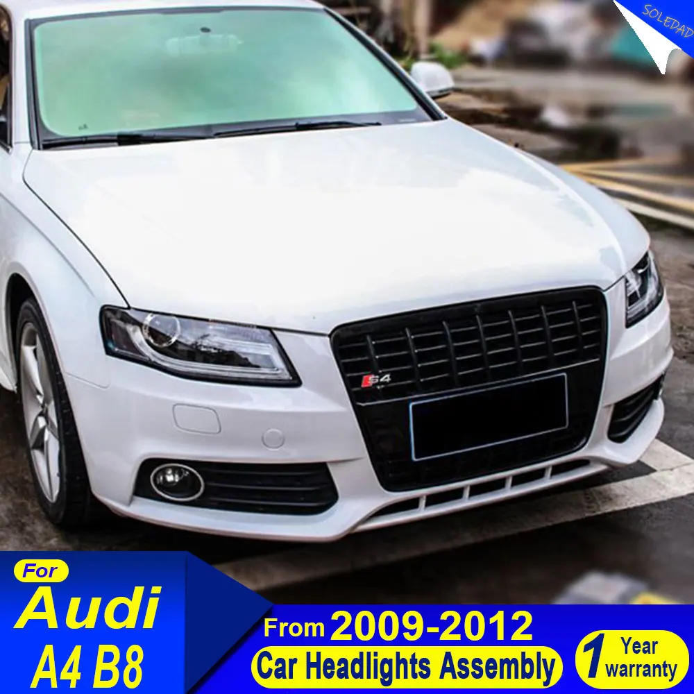 

Car Full Led Headlight For Audi A4 2009 2010 2011 2012 A4L B8 Modified Front Turn Signal Lights Headlamp Assembly Accessories