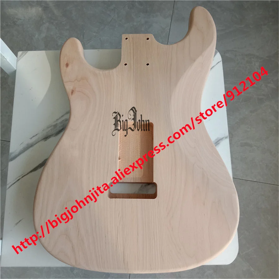 Right Handed Single Wave Electric Guitar, Alder Body,3S Route, No Paint, DIY Guitar Kits, 6 Strings, BJ-207