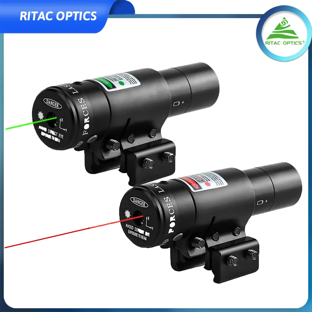 Tactical 5mw Green Laser Sight Scope 11mm 20mm Rail Fit for Pistol Rifle Scope Push-button on/off Switch