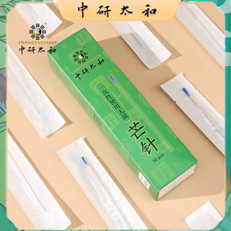 ZHONGYAN TAIHE Acupuncture Needle Large Size Sterile Disposable with Tube 0.35*100mm Sharp and Easy To Puncture Massage Tool