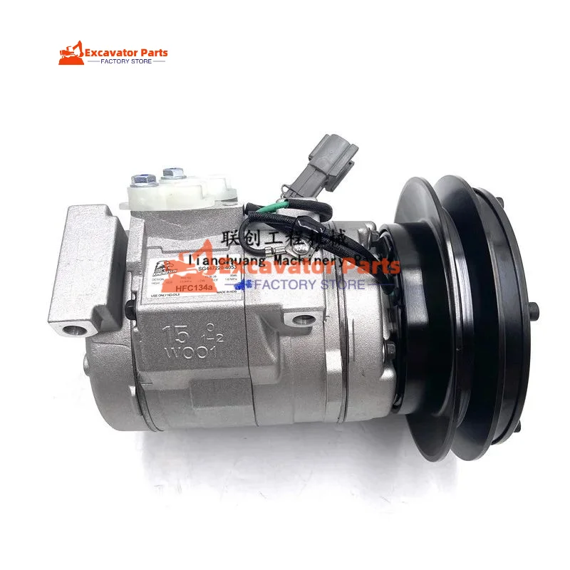 For Hitachi ZAX120 130Air Conditioning Compressor Air Conditioning Refrigeration Pump Cold Air Pump Compression Pump Excavator