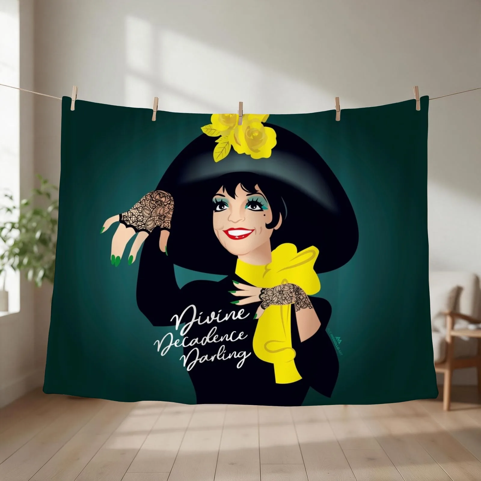 Divine decadence darling Throw Blanket couch cozy soft plush fuzzy picnic outdoor blanket