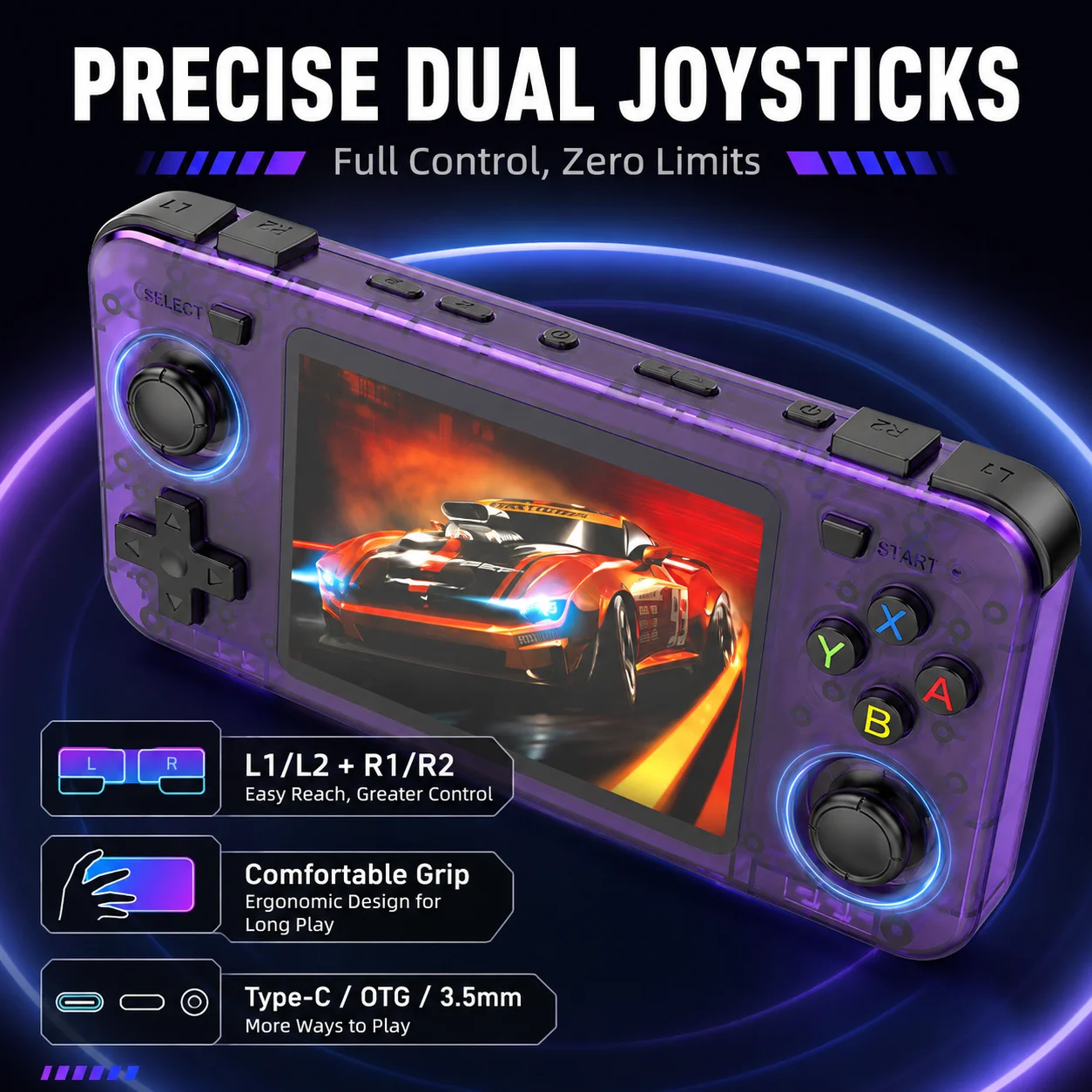 Gaming Console R36H - R36H Retro Handheld Game Console 64-bit