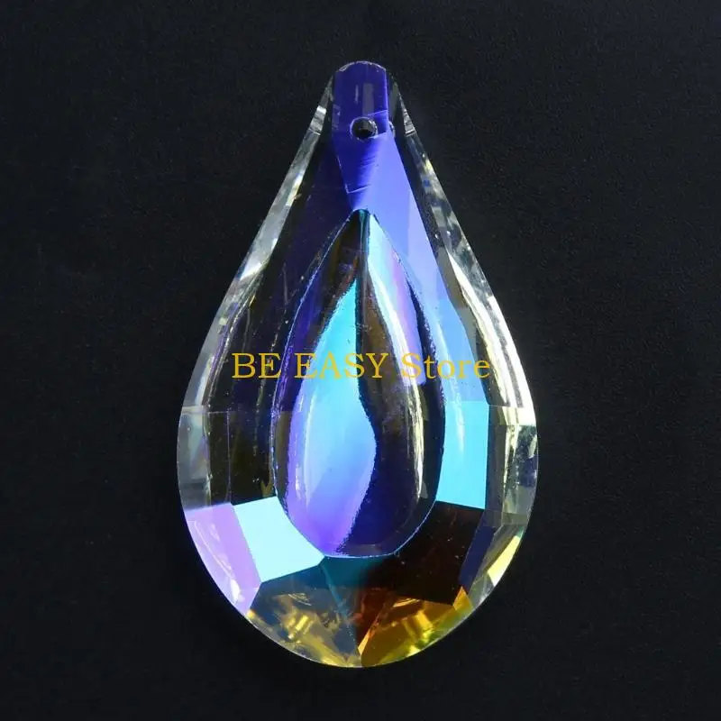 E28F Hanging Chandelier Crystal Prism Suncatcher for Window Decoration Glass Prisms Parts DIY Home Wedding Decor
