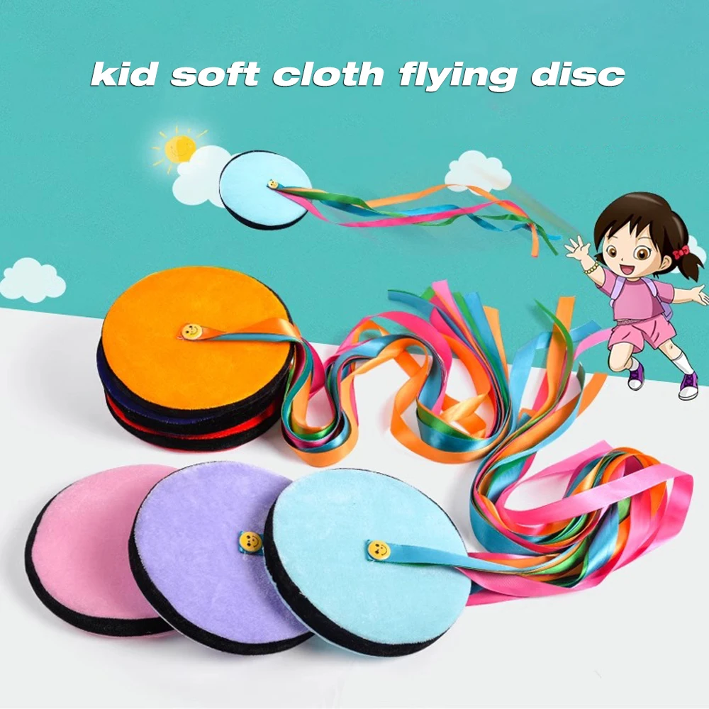 Kindergarten ribbon Flying discs early education parent-child outdoor sports games, sports safety, soft Flying discs sensory toy