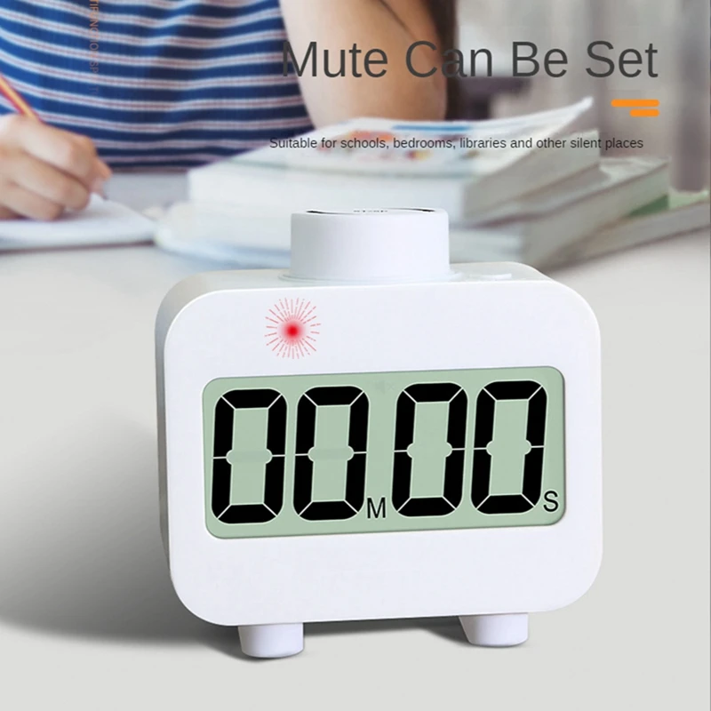 1 Piece Visual Rotary Kitchen Timer Fast Settable Count Up And Count Down Timer Ringing Or Flashing Lights