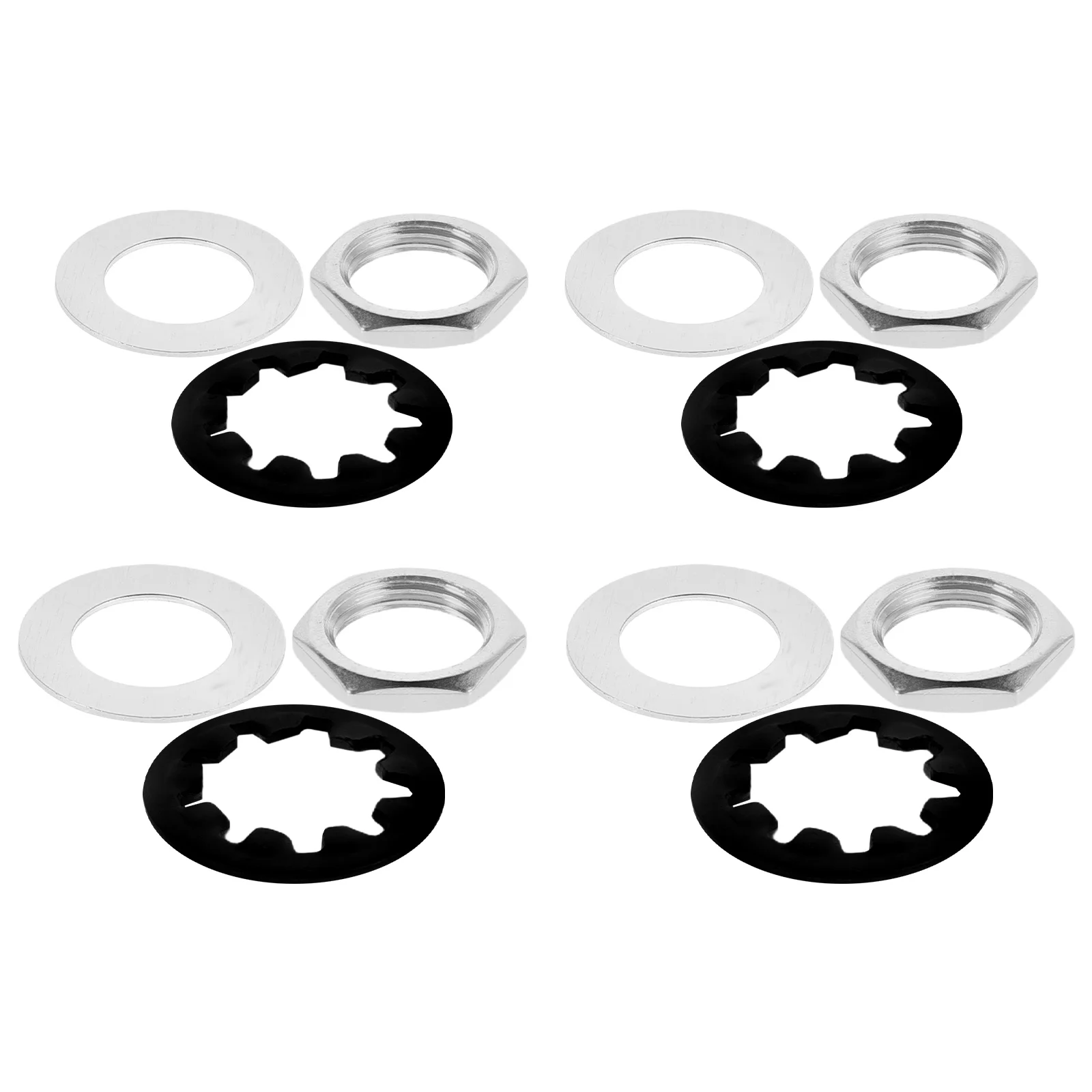 

4 Sets Electric Guitar Accessories Durable Nuts Washers Screws Bass Hardware Parts Compatibility Easy Installation