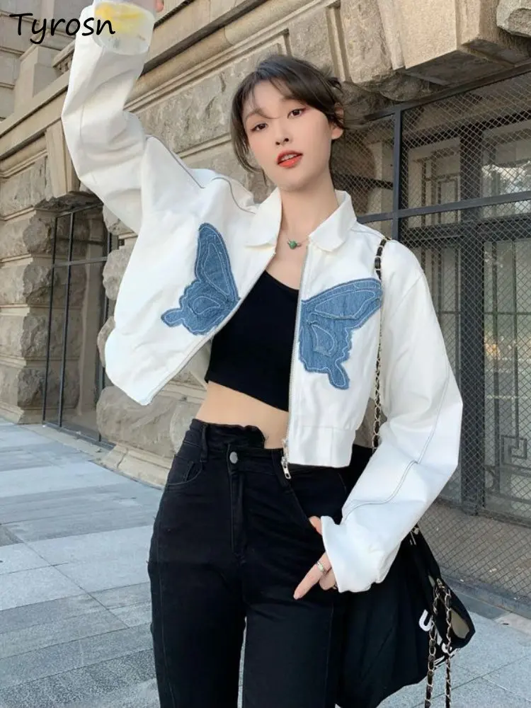 Jackets Women Design Streetwear Sweet Ladies Patchwork Simple Creativity Fashion Personality All-match Loose Korean Style Spring