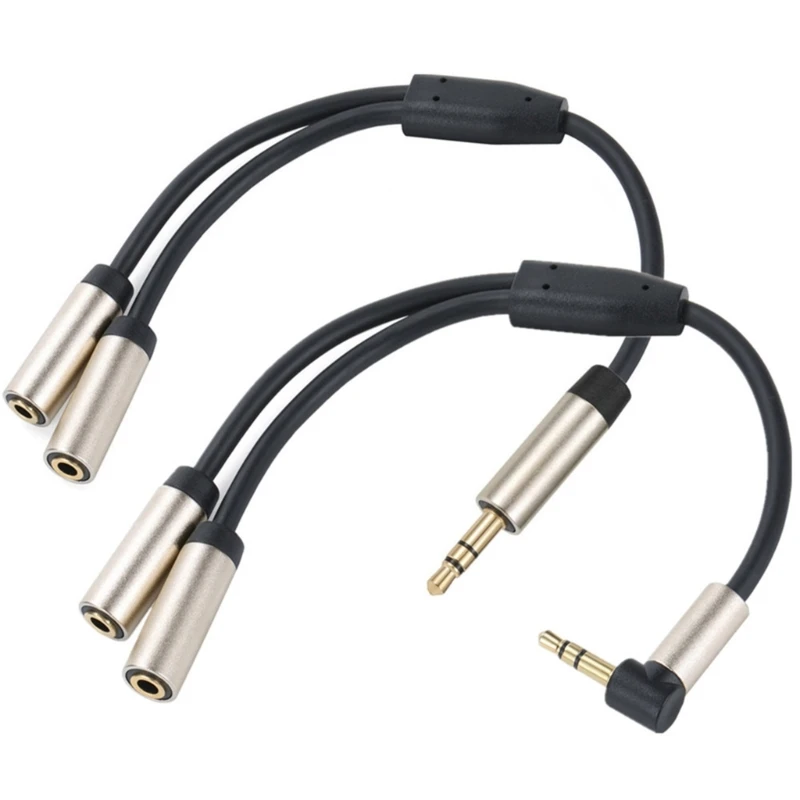 

3.5mm Headphone Splitter 3.5mm Male to 2 Double 3.5mm Female Earphone Adapter Headset Splitter for Computer