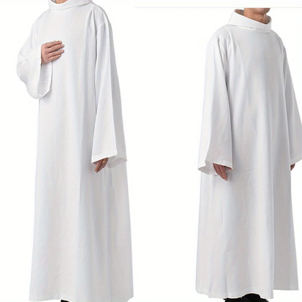 

Middle Eastern Priest Robe Traditional Clergy Garment for Religious Ceremonies Arab Style Clergy Costume Long Sleeve Sacred Robe