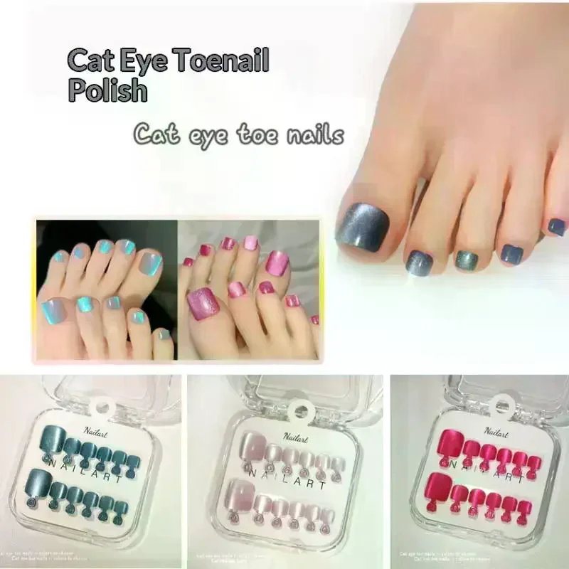 /Kuz/10 Pcs/Box French Fake Na - Nail Art Extension Cat Eye recension och pris