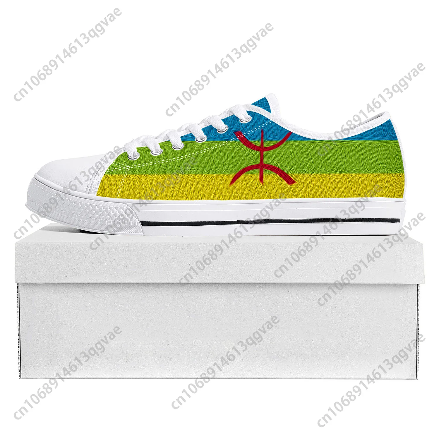 

Berber Flag Low Top Sneakers Mens Womens Teenager Canvas Sneaker Berber Prode Casual Couple Shoes Custom Shoe White