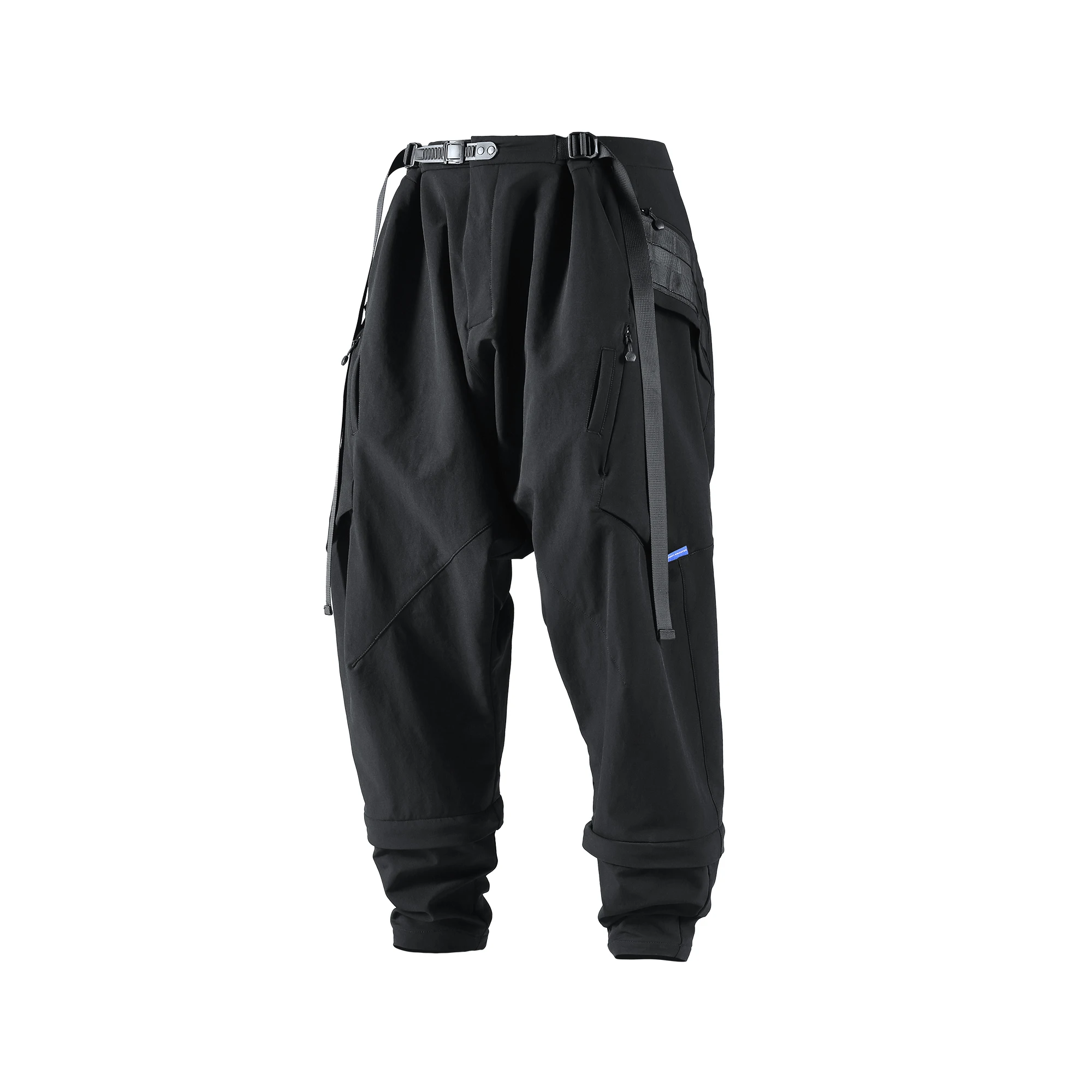 REINDEE LUSION 21AW CYBERPUNK 2 IN 1 MOLLE SYSTEM LOW CROTCH SAMURAI PANTS / 8 MINUTES PANTS TECHWEAR trouser (leg can remove)