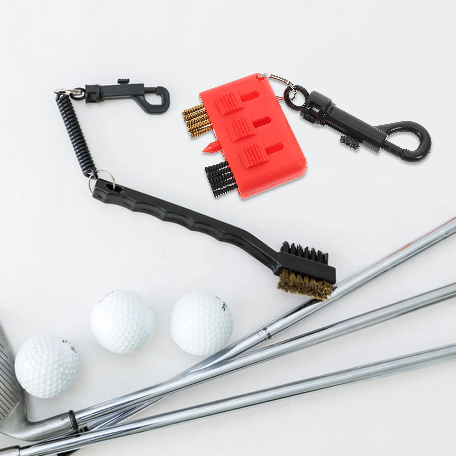 

Brush Cleaner Portable Retractable Groove Tool ABS Material Soft Bristles Mini Size Multifunctional Golfer