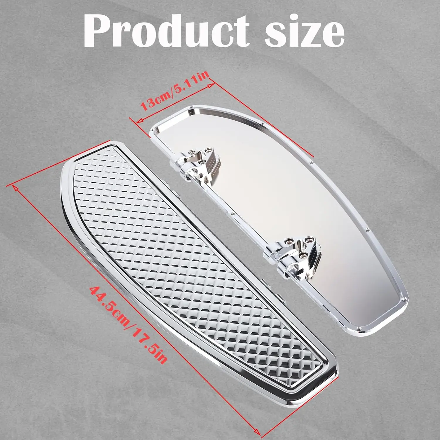 Anti-Slip Chrome-Plated Extended Rider Floorboards Foot Board For Harley Touring Road King Street Electra Glide Ultra 1986-2023
