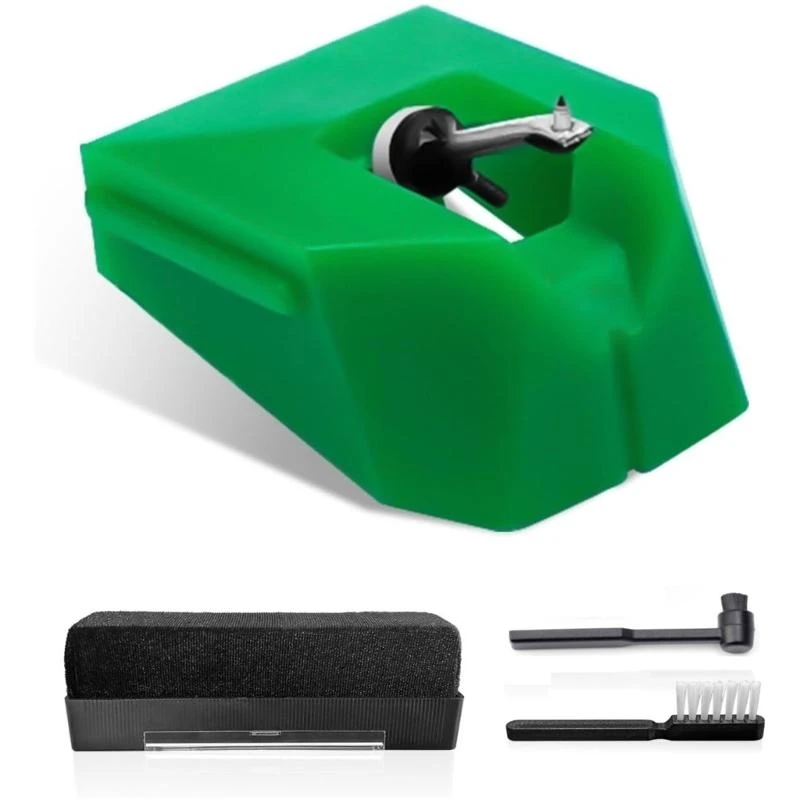 Diamond Tip Phonograph Needle Record Player Needle com escova reposição fonógrafo parte textura plástica para VMN95SP