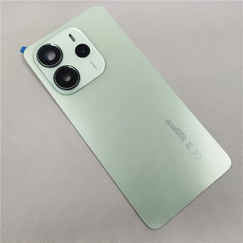 Cache-batterie en verre arrière A+++ pour Xiaomi Redmi Note 14 Note14 4G, couvercle arrière avec objectif de caméra, pièces de réparation