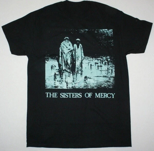 أخوات الرحمة الرجال تي شيرت القطن الأسود الرجال والنساء نفس القطن الخالص الرجعية رداء علوي غير رسمي الجرافيك تي شيرت harajuku #1