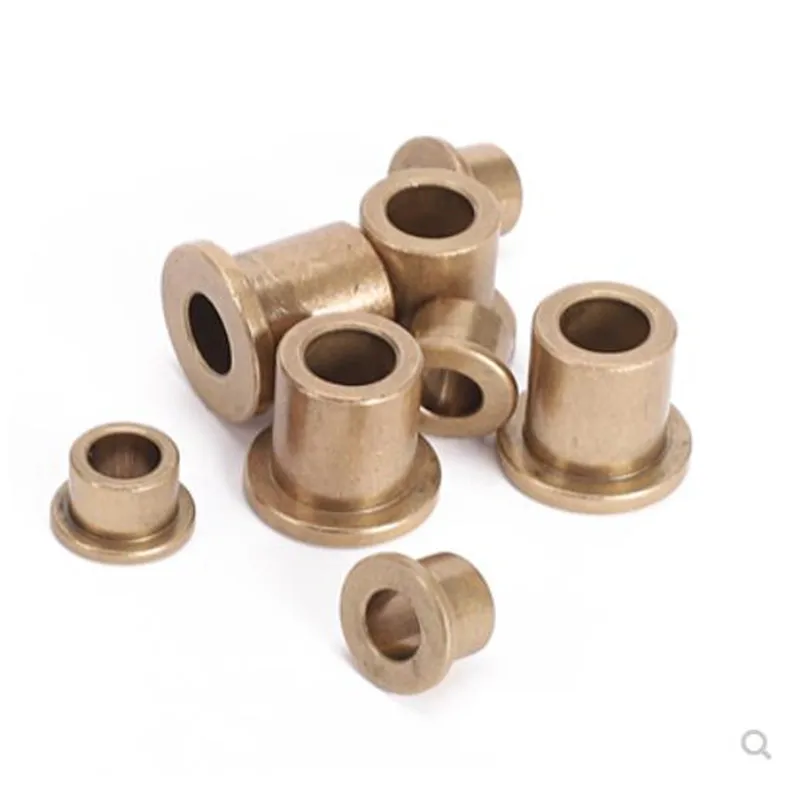 5PCS ID 4mm 5mm 6mm 8mm 10mm brass Flanging Self-Lubricating Bearing Powder Metallurgy Oil Copper Bushing Guide Sleeve