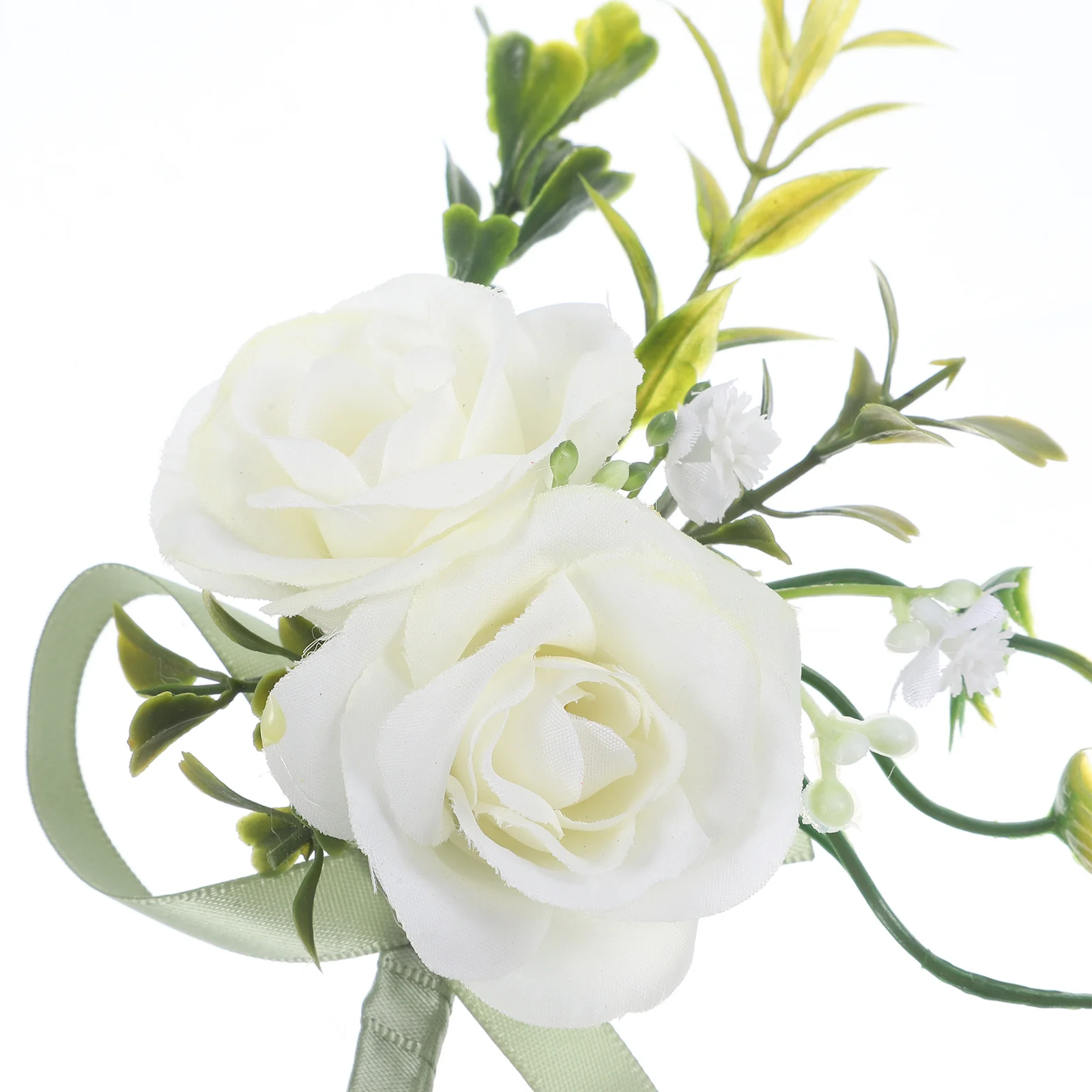 Artificial Silk Flower Corsage Wedding Boutonniere Elegant Groom Bride Banquet Corsage Wedding Supplies Photographic Prop