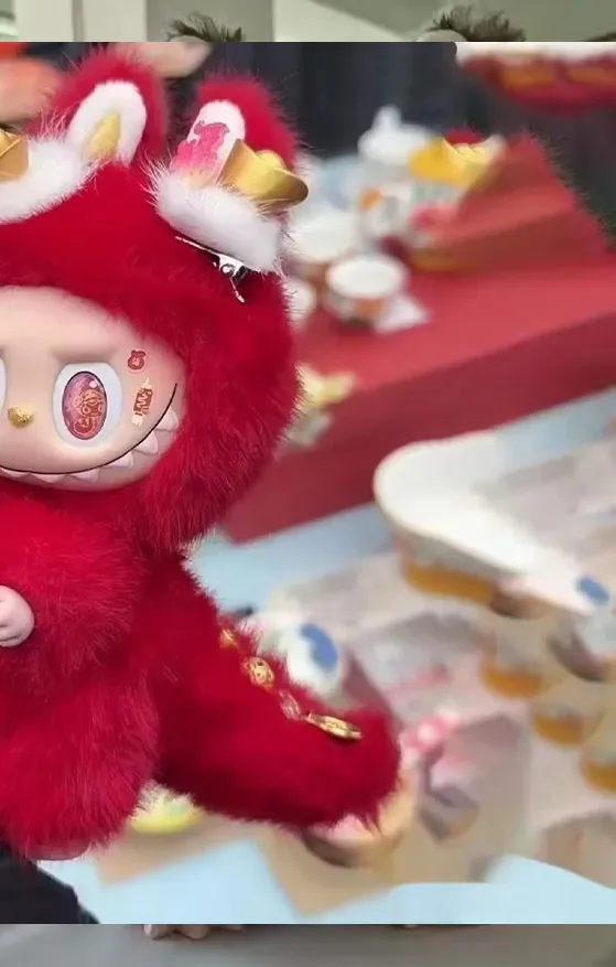 

New 38cm Angel Zimomo Monster Labubu Vinyl DIY Change Doll Figure 1:1 Replica Collectible Toy Model Gift