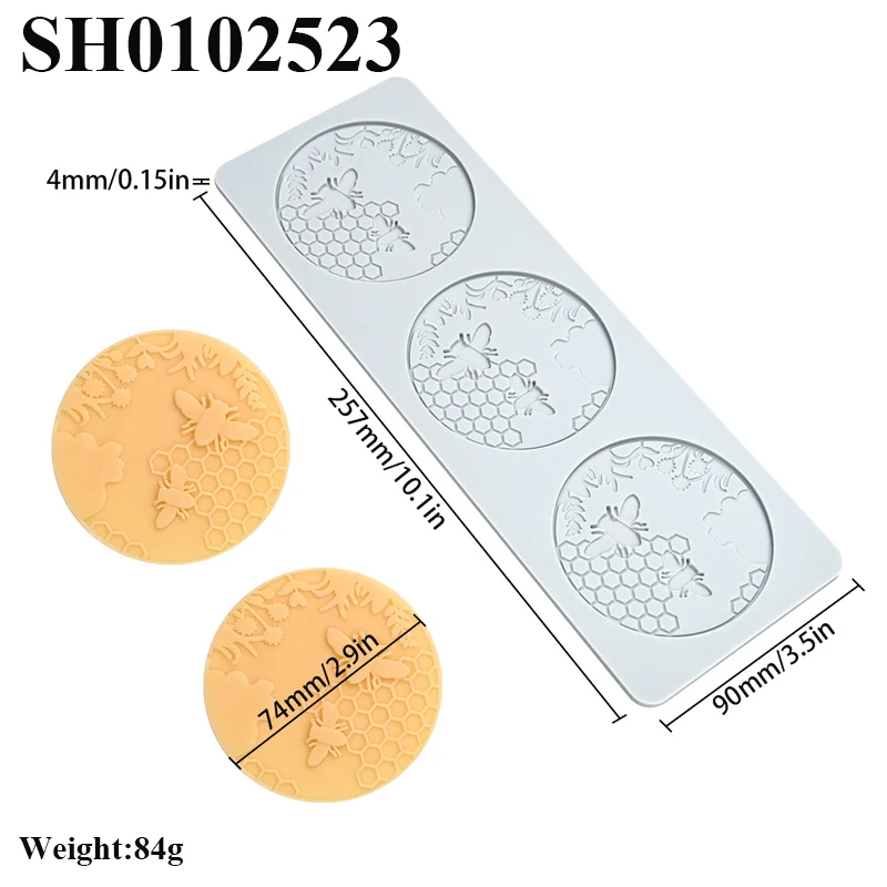 Wreath Bouquet Geometric Lines Design Sugarcraft Silicone Pad Kitchen Fondant Mold Chocolate Chip Mould Dessert Decoration Tools